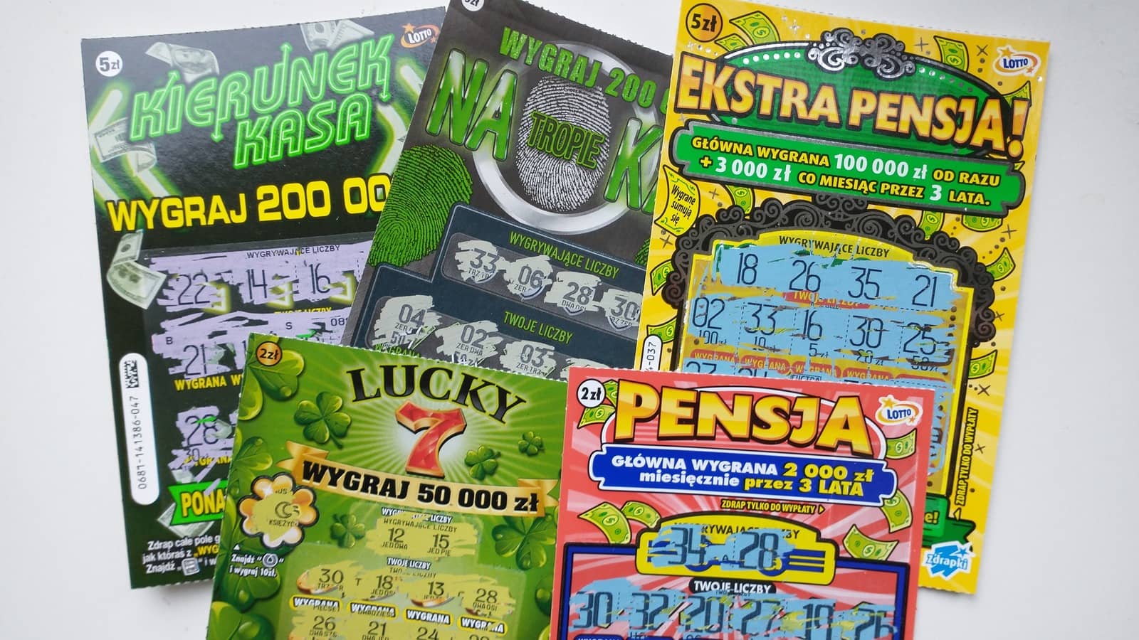 zdrapki Lotto na tropie kasy, ekstra pensja, lucky 7
