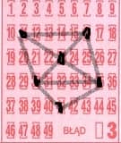 popularny schemat koperty skreślany na kuponie Lotto