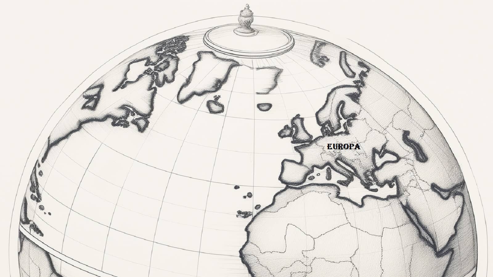 fragment globusa przedstawiający kontynent europejski