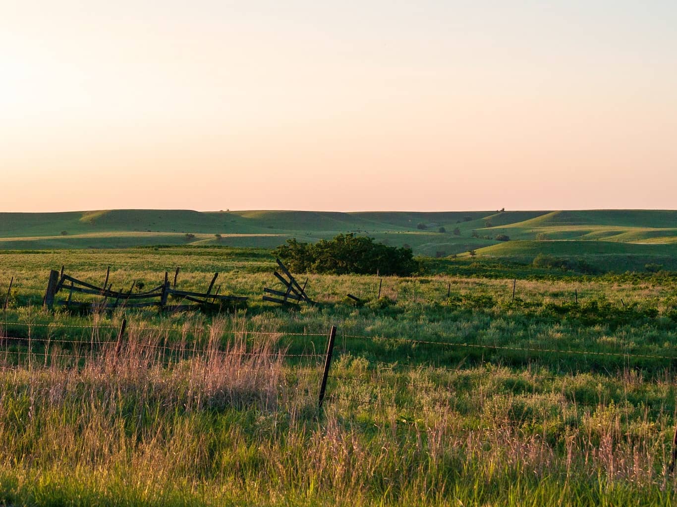 widok na naturalne rejony Kansas