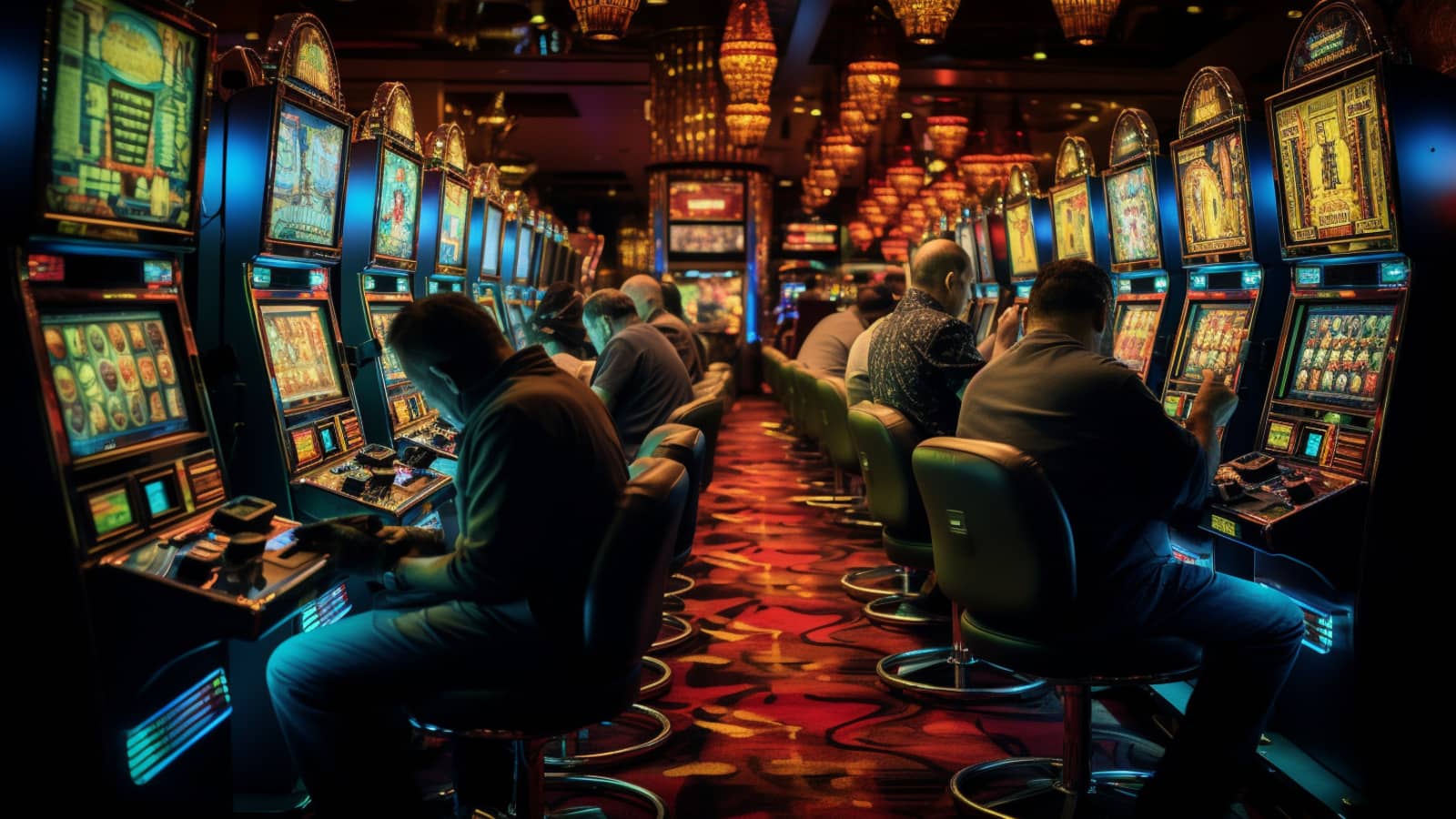 hol w kasynie, automaty do gry, hazardziści