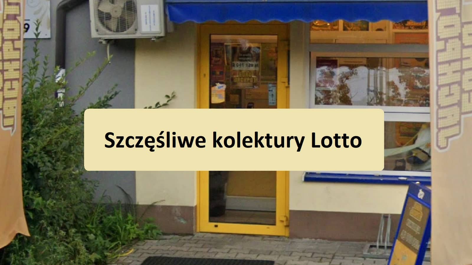 napis na tle jednej z warszawski kolektur Lotto