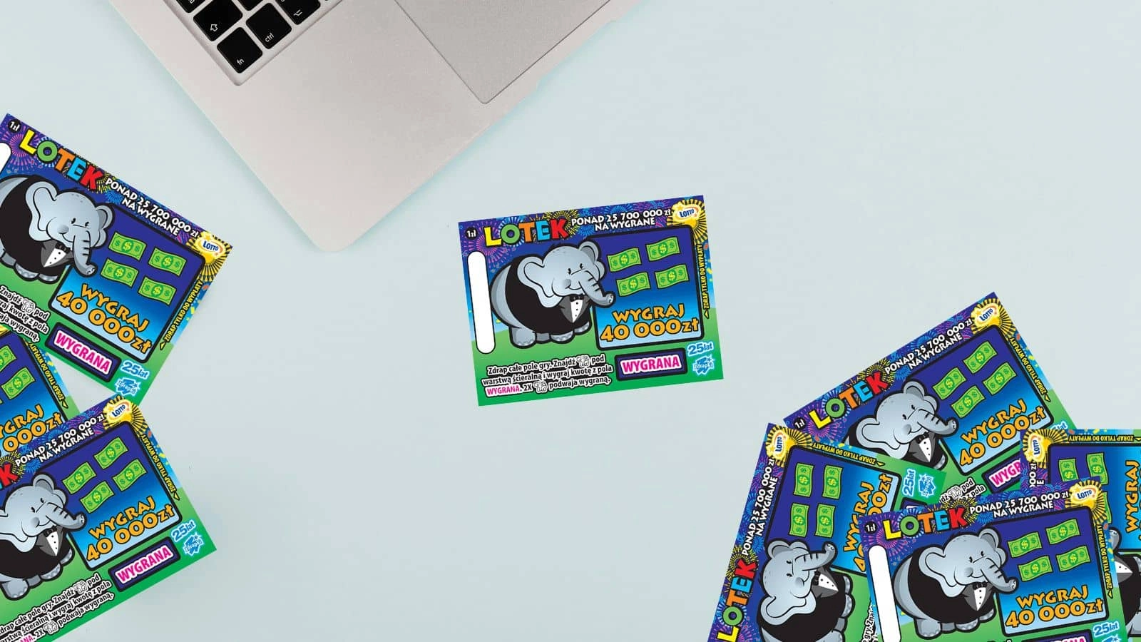 rozsypane zdrapki Lotto - Lotek