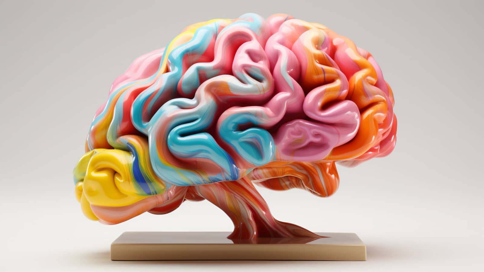 wyrenderowany model ludzkiego mózgu