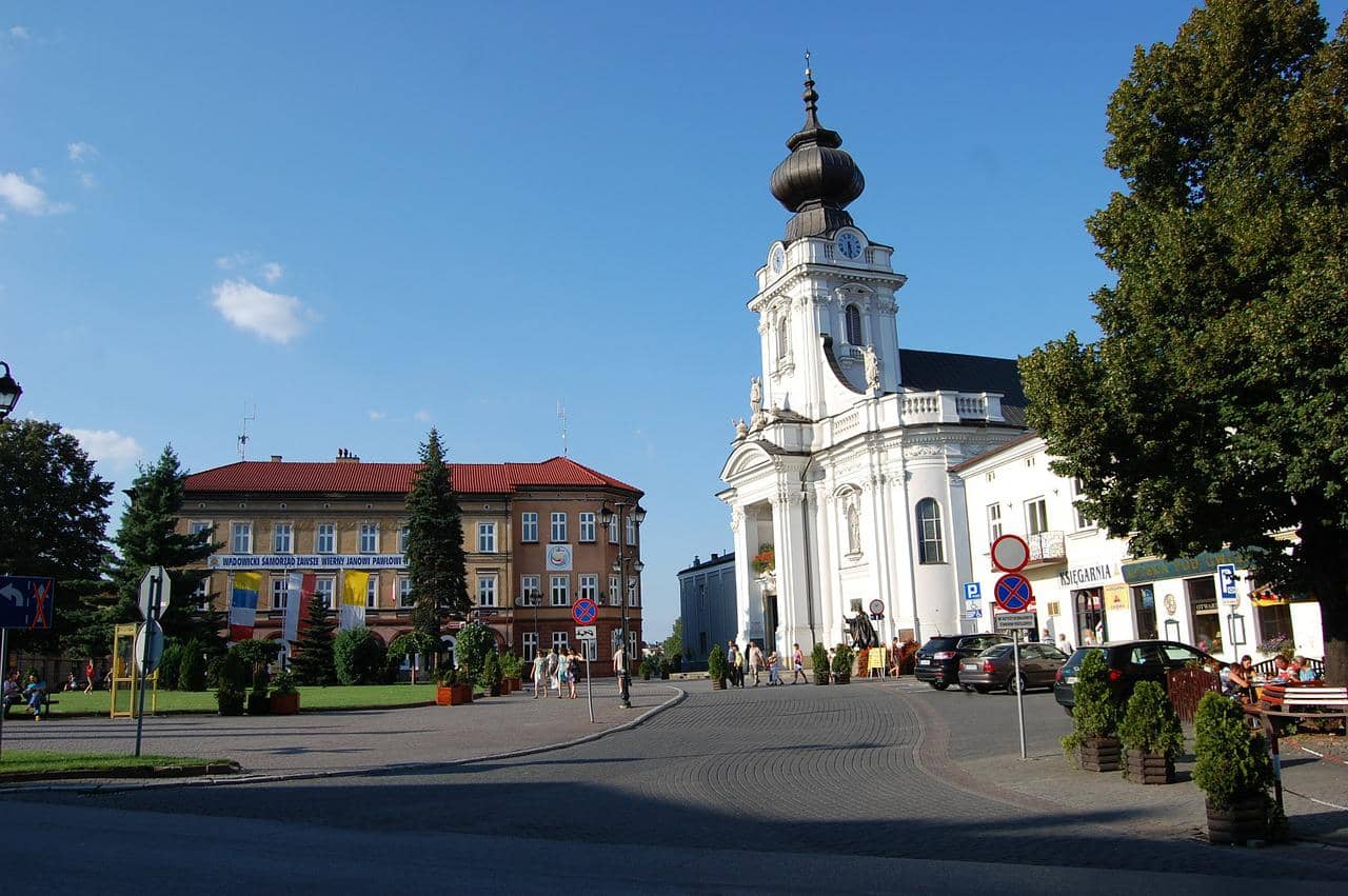 Kościół w centrum miasta Wadowice