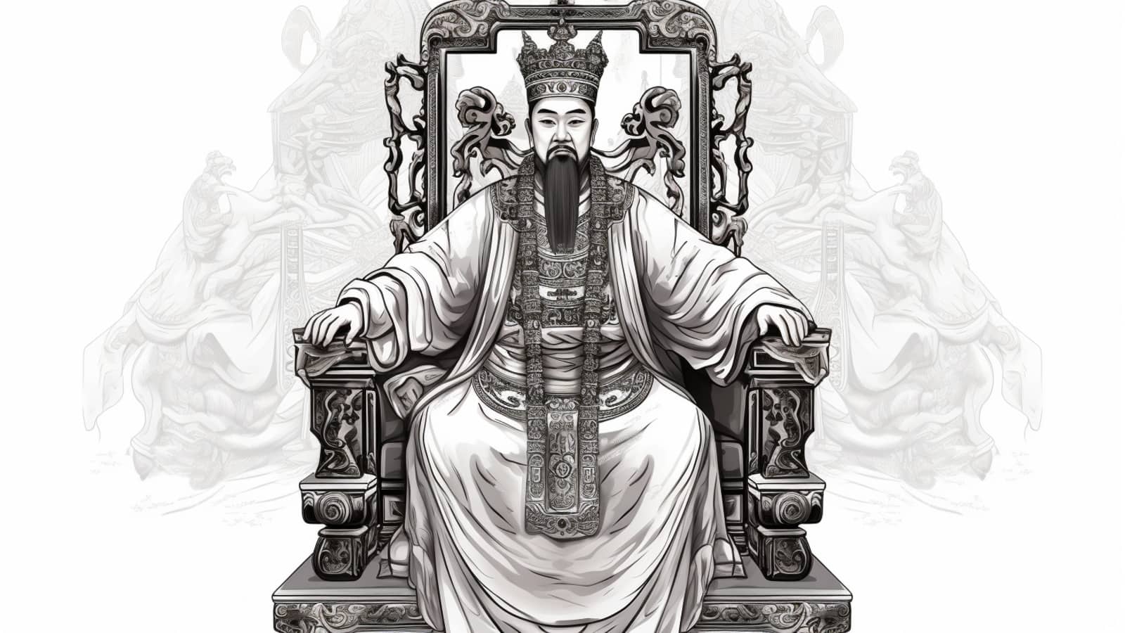rycina chińskiego władcy zhou