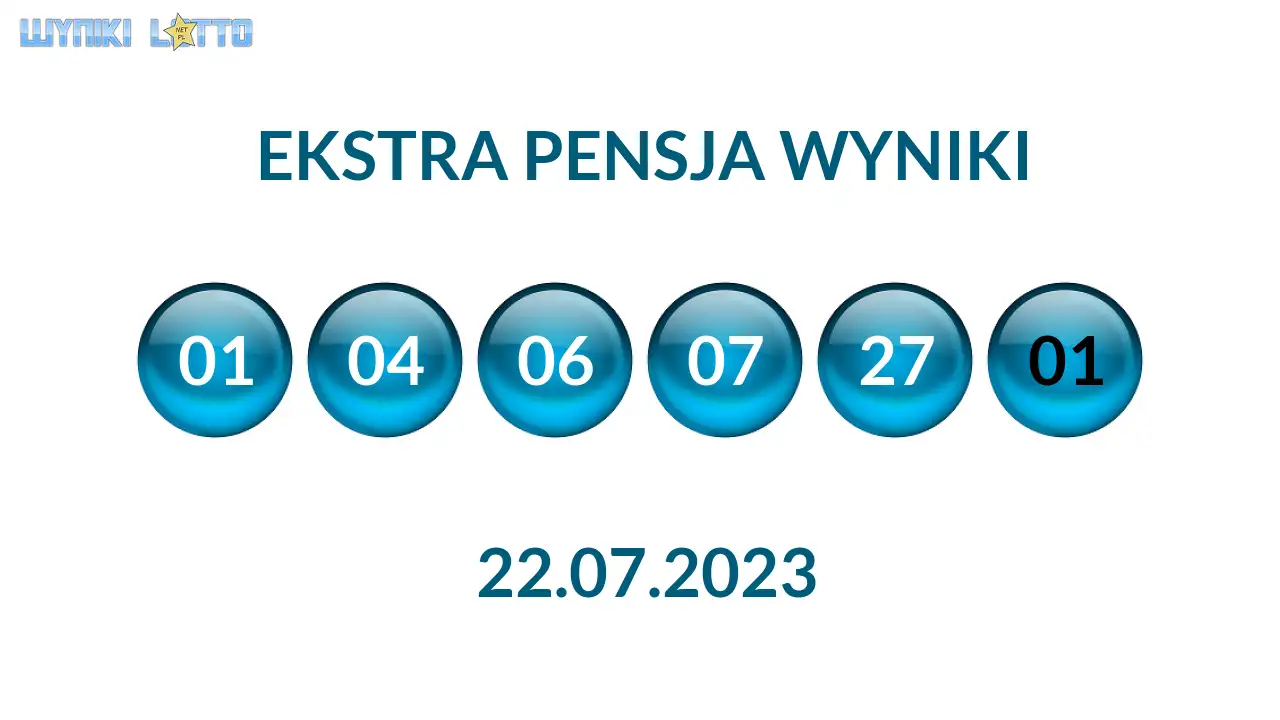 Kulki Ekstra Pensji z wylosowanymi liczbami dnia 22.07.2023