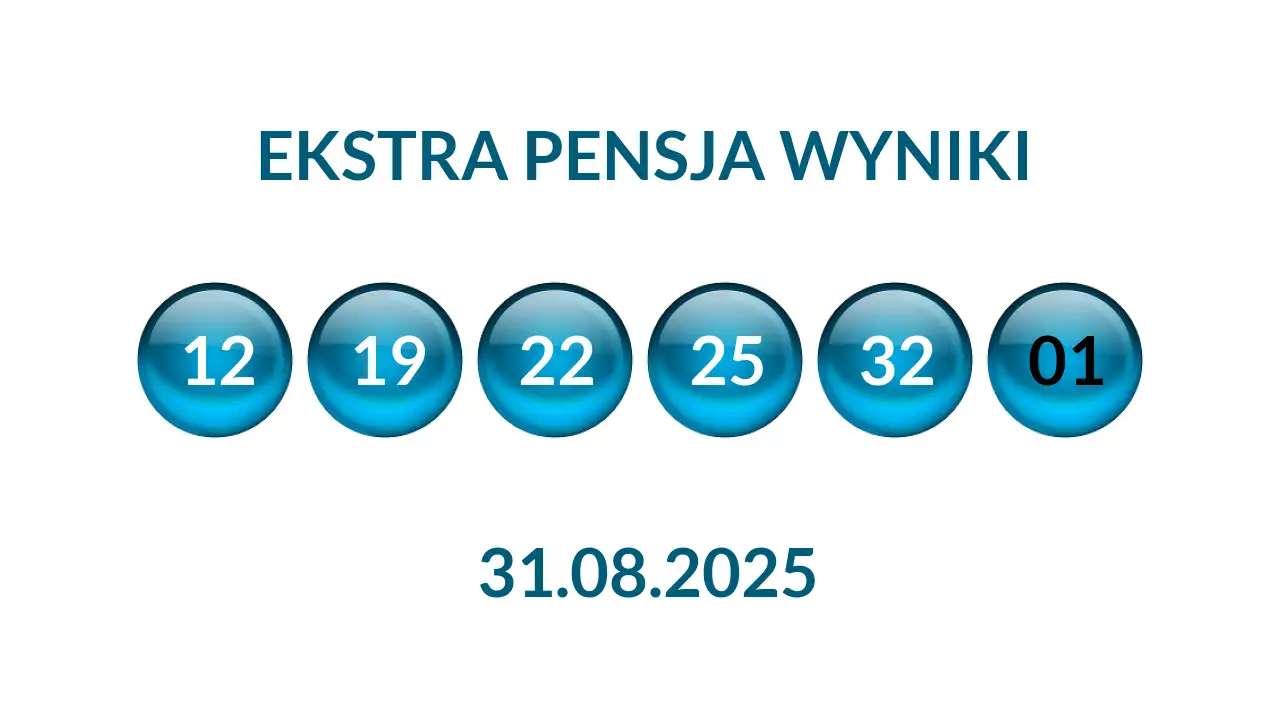 Kulki Ekstra Pensji z wylosowanymi liczbami dnia 31.08.2025