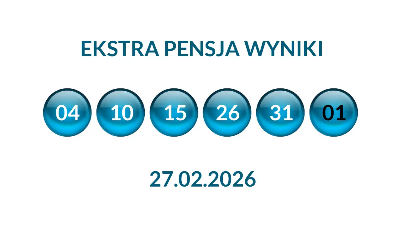 Kulki Ekstra Pensji z wylosowanymi liczbami dnia 27.02.2026
