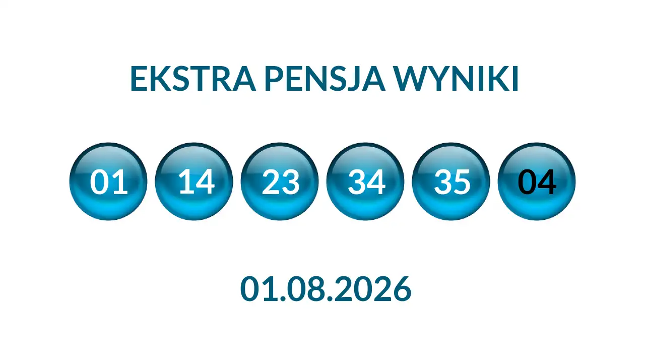 Kulki Ekstra Pensji z wylosowanymi liczbami dnia 01.08.2026