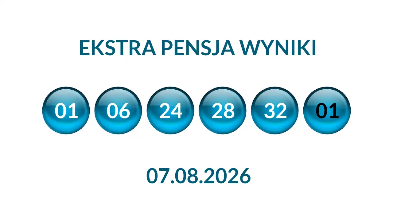 Kulki Ekstra Pensji z wylosowanymi liczbami dnia 07.08.2026