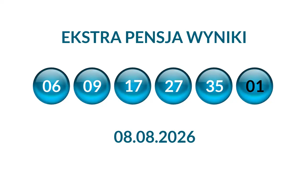 Kulki Ekstra Pensji z wylosowanymi liczbami dnia 08.08.2026