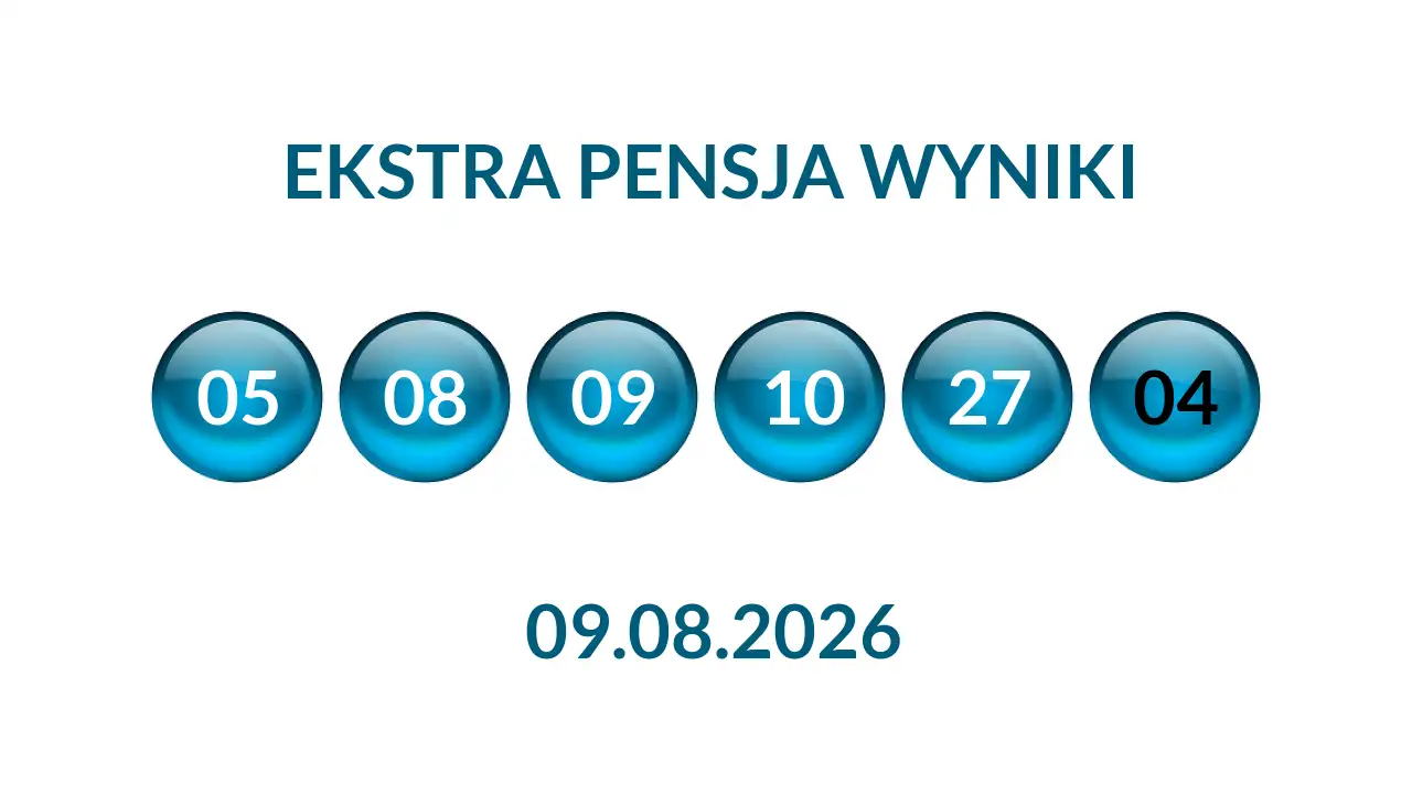 Kulki Ekstra Pensji z wylosowanymi liczbami dnia 09.08.2026