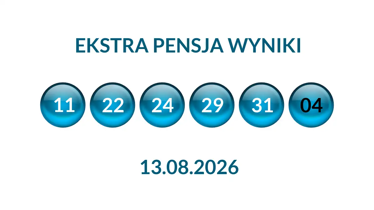 Kulki Ekstra Pensji z wylosowanymi liczbami dnia 13.08.2026
