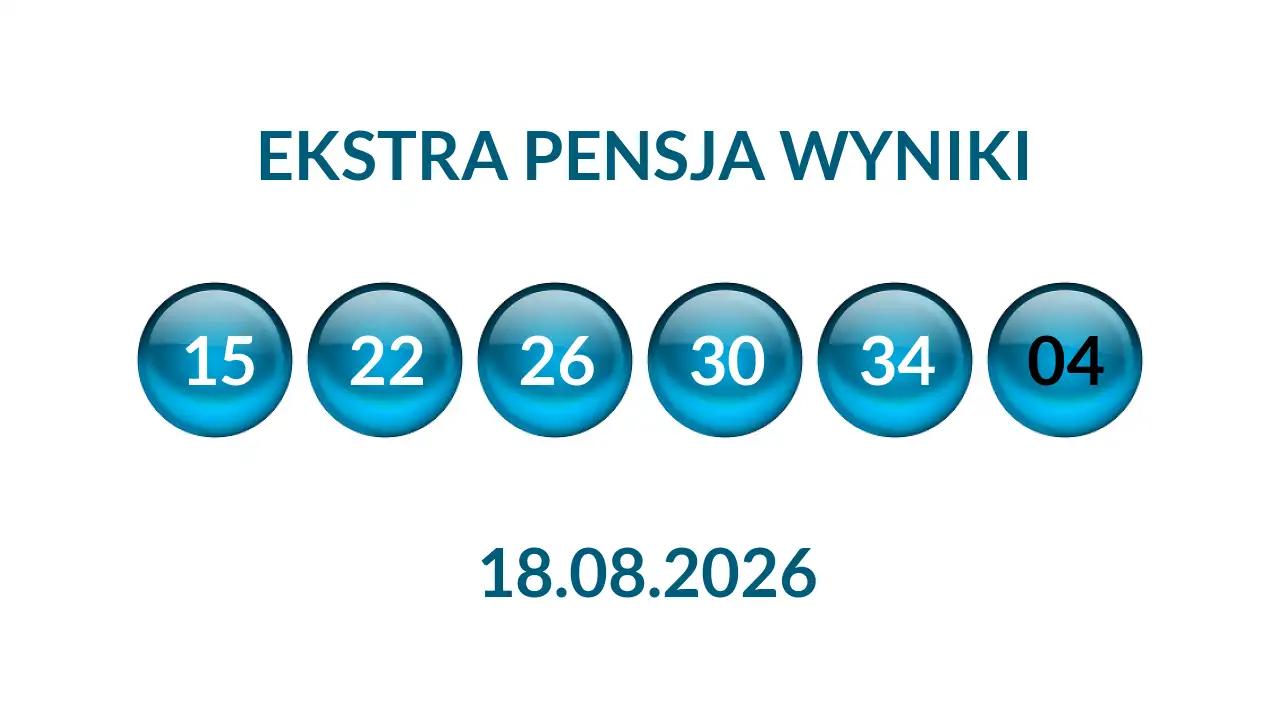 Kulki Ekstra Pensji z wylosowanymi liczbami dnia 18.08.2026