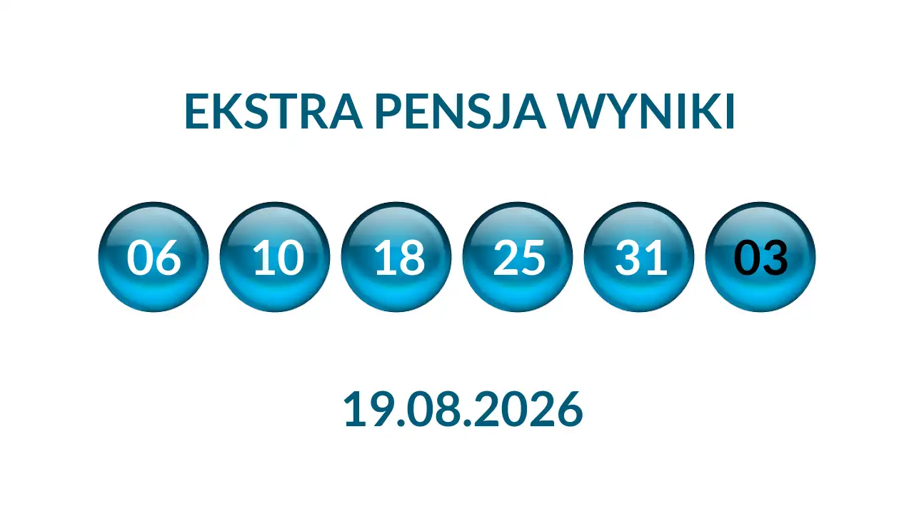 Kulki Ekstra Pensji z wylosowanymi liczbami dnia 19.08.2026