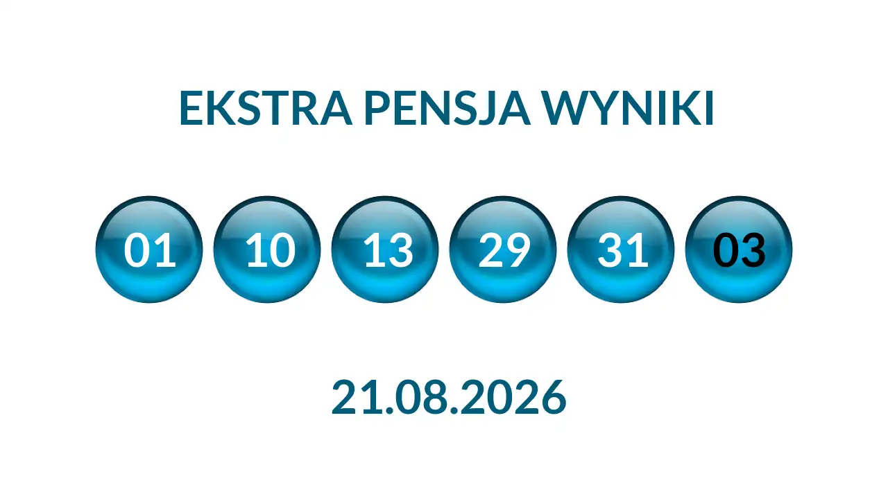Kulki Ekstra Pensji z wylosowanymi liczbami dnia 21.08.2026