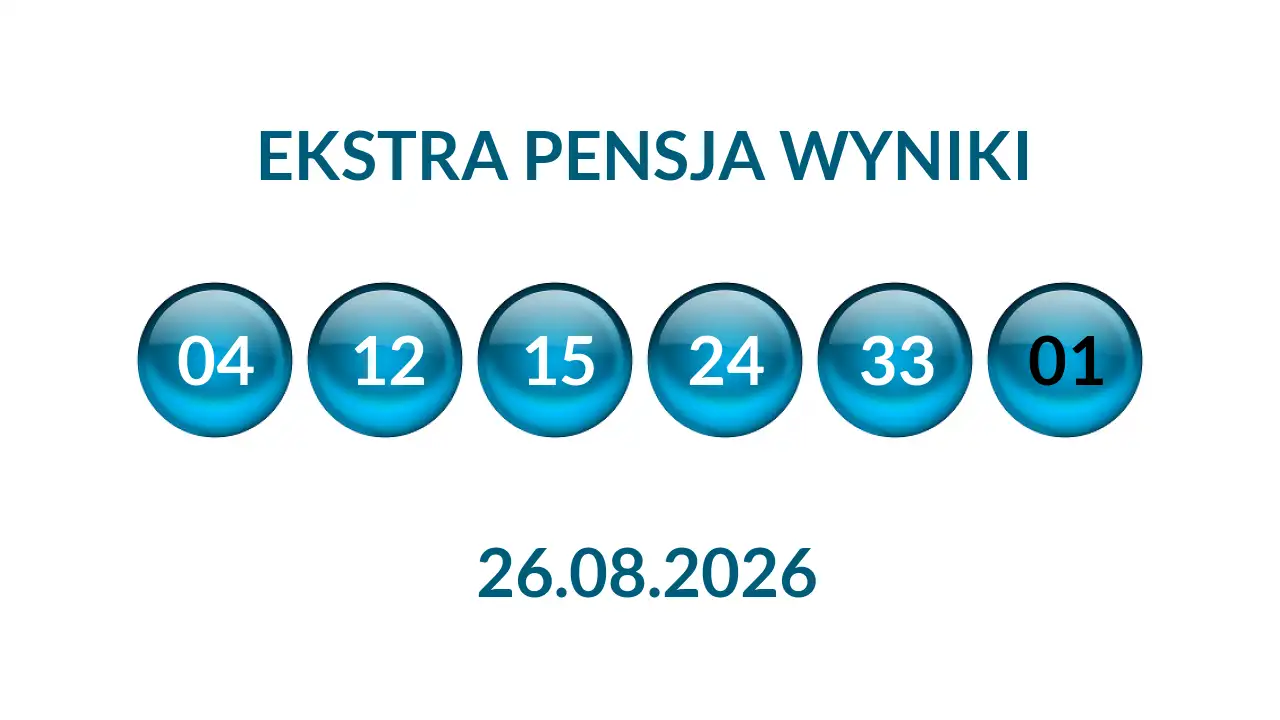 Kulki Ekstra Pensji z wylosowanymi liczbami dnia 26.08.2026