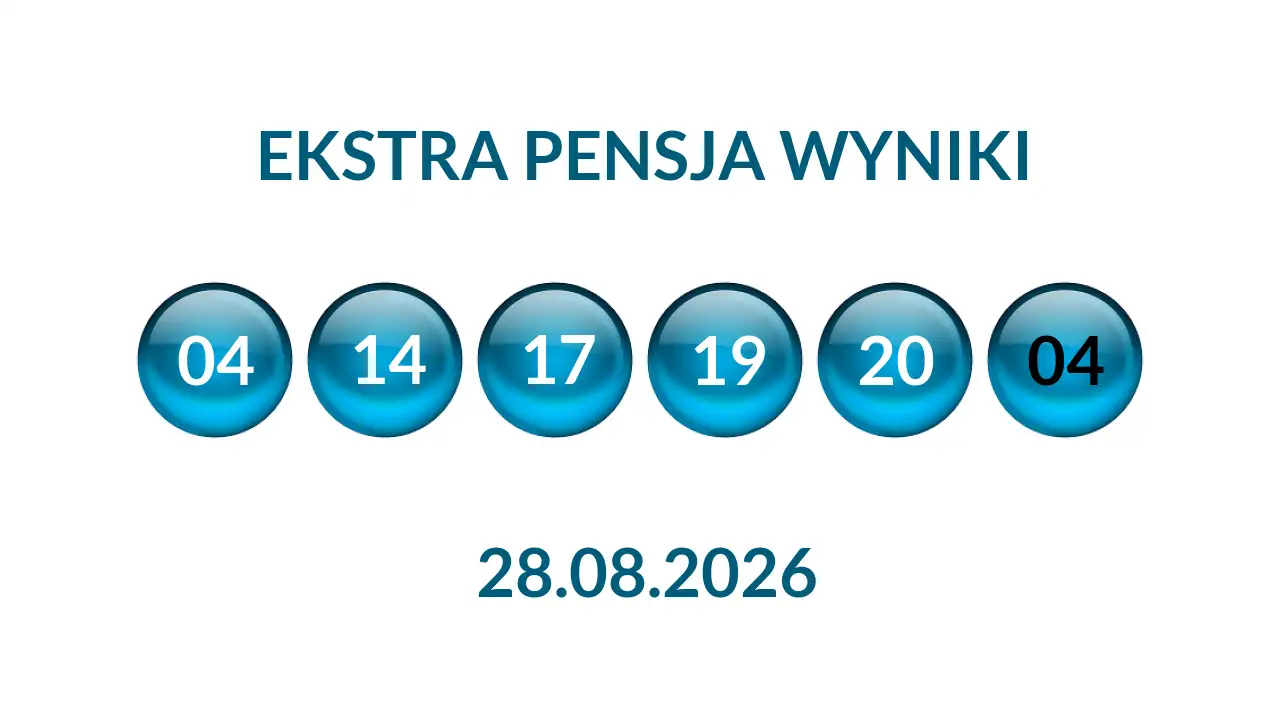 Kulki Ekstra Pensji z wylosowanymi liczbami dnia 28.08.2026