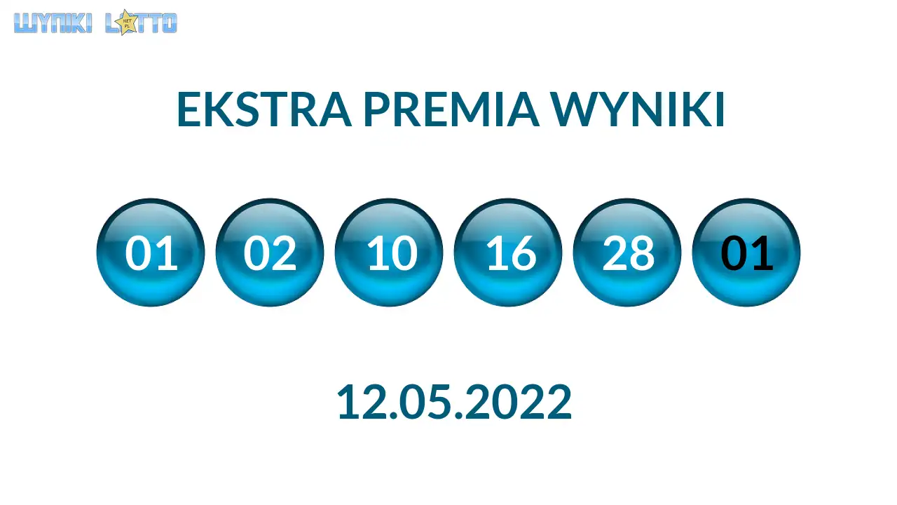 Kulki Ekstra Premii z wylosowanymi liczbami dnia 12.05.2022