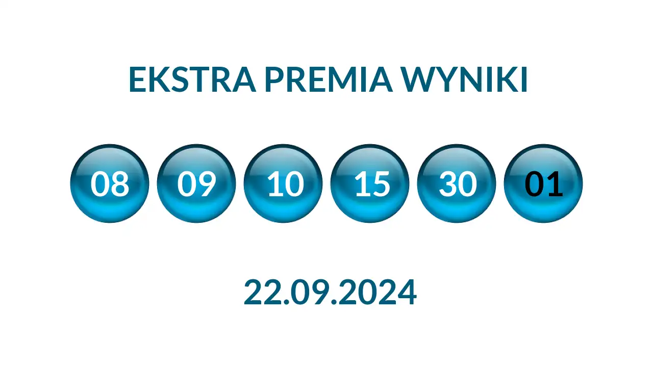 Kulki Ekstra Premii z wylosowanymi liczbami dnia 22.09.2024