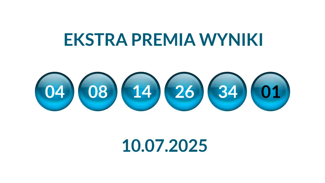 Kulki Ekstra Premii z wylosowanymi liczbami dnia 10.07.2025