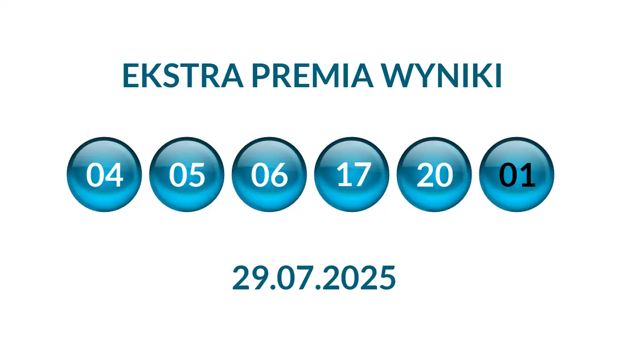 Kulki Ekstra Premii z wylosowanymi liczbami dnia 29.07.2025