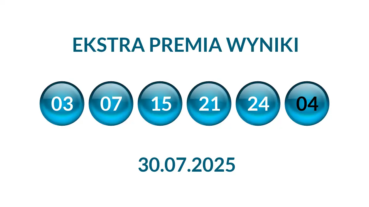Kulki Ekstra Premii z wylosowanymi liczbami dnia 30.07.2025
