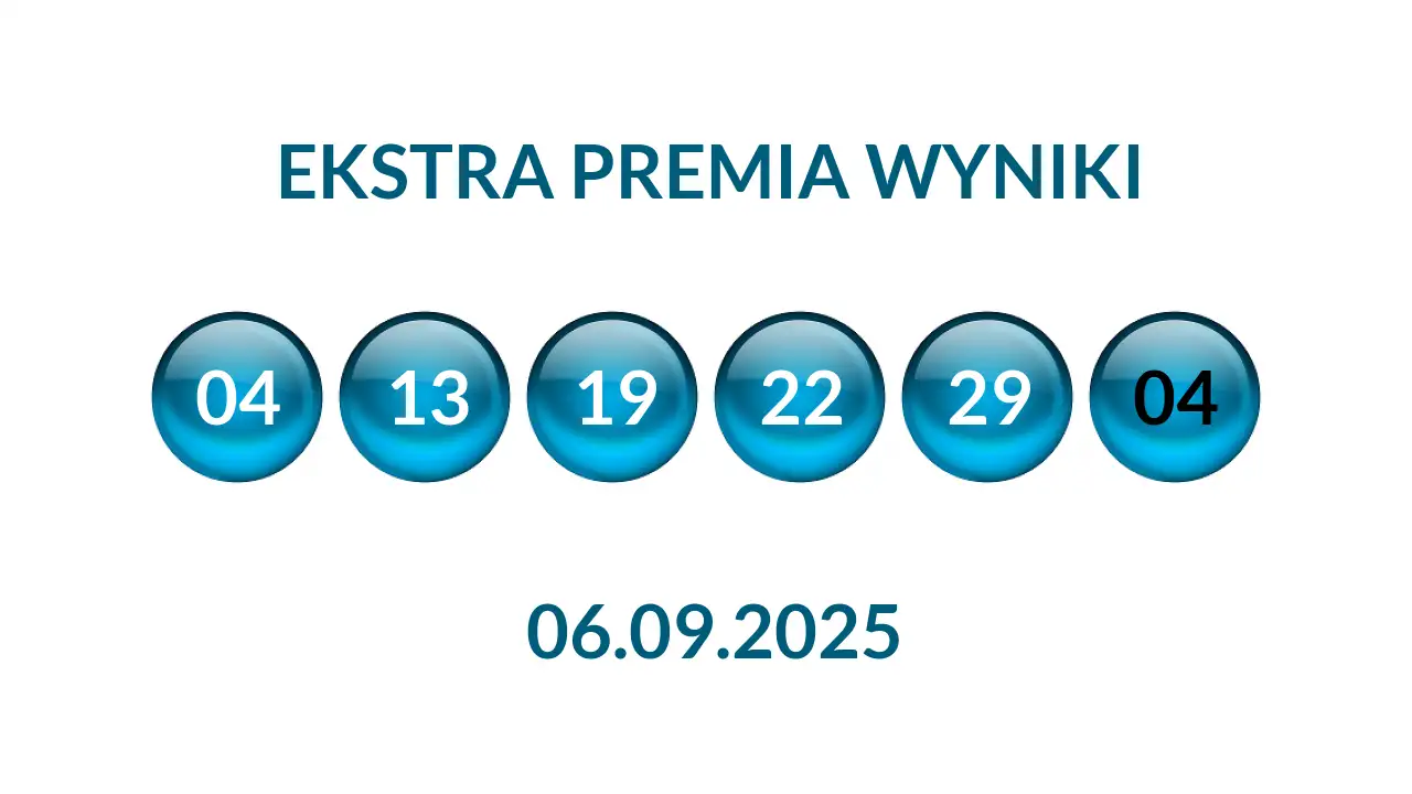 Kulki Ekstra Premii z wylosowanymi liczbami dnia 06.09.2025
