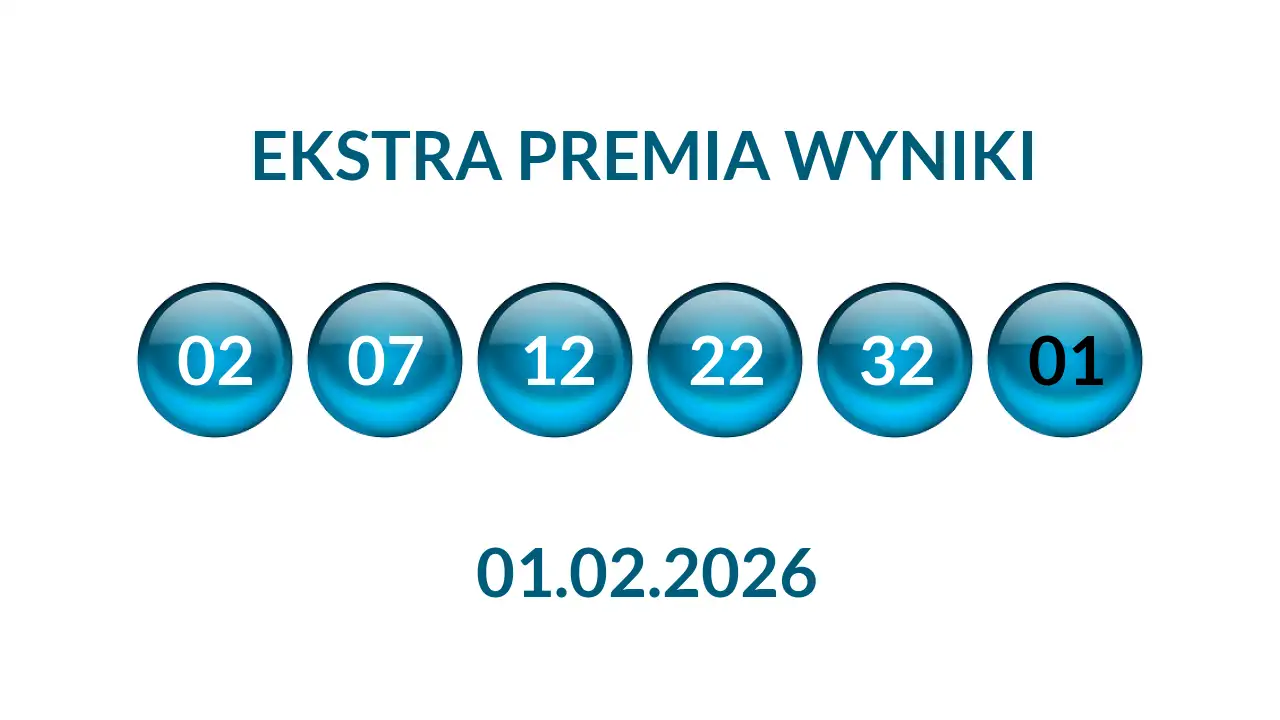 Kulki Ekstra Premii z wylosowanymi liczbami dnia 01.02.2026