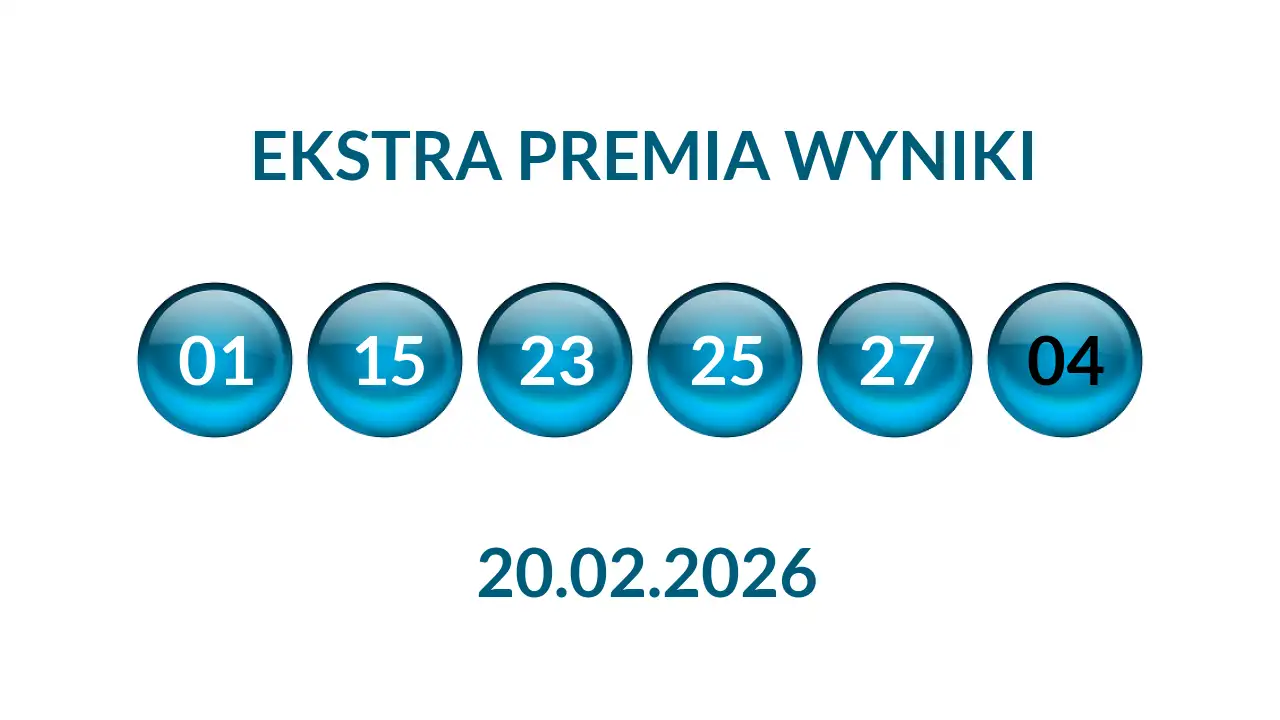 Kulki Ekstra Premii z wylosowanymi liczbami dnia 20.02.2026