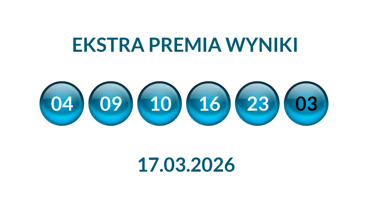 Kulki Ekstra Premii z wylosowanymi liczbami dnia 17.03.2026