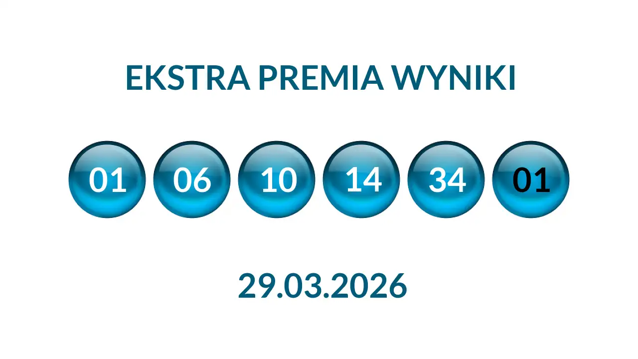Kulki Ekstra Premii z wylosowanymi liczbami dnia 29.03.2026
