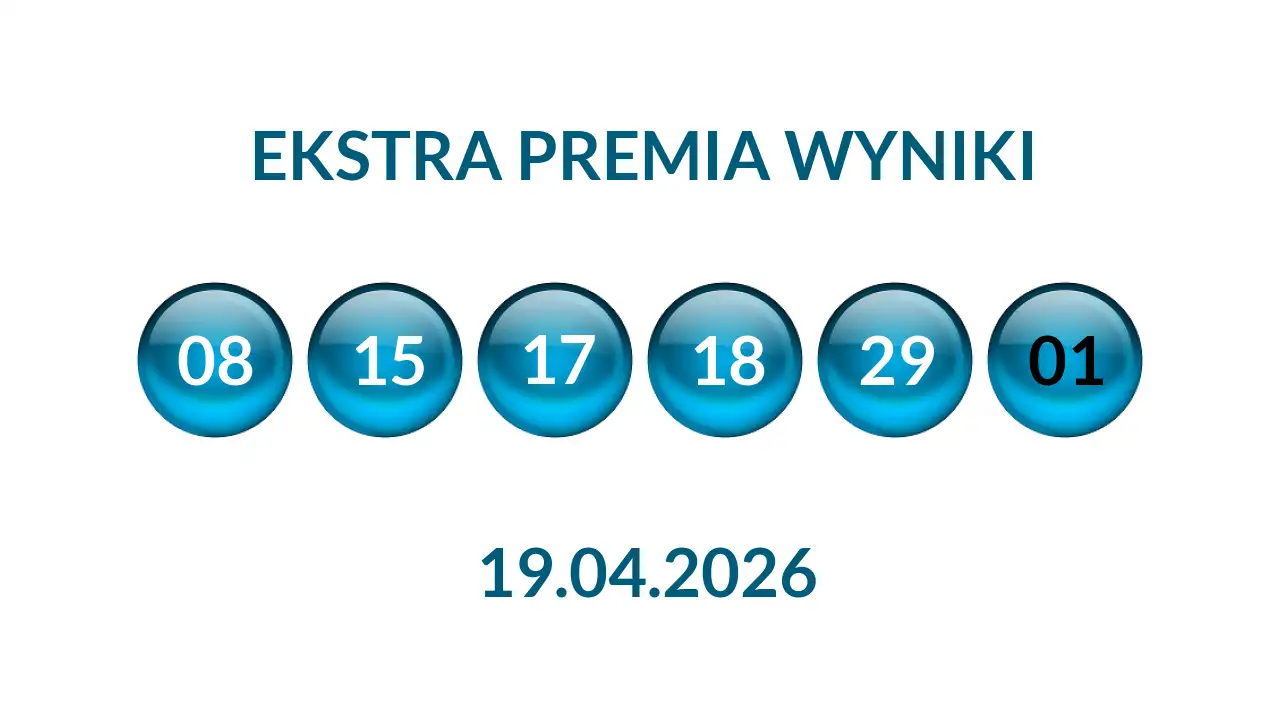 Kulki Ekstra Premii z wylosowanymi liczbami dnia 19.04.2026