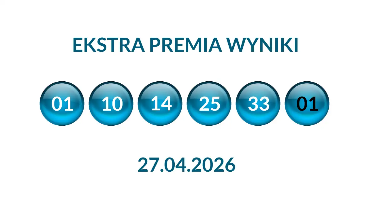 Kulki Ekstra Premii z wylosowanymi liczbami dnia 27.04.2026