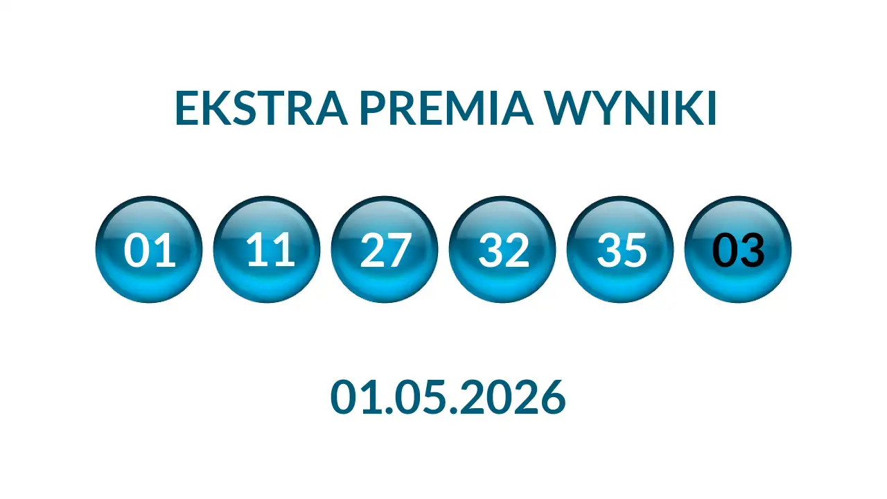 Kulki Ekstra Premii z wylosowanymi liczbami dnia 01.05.2026