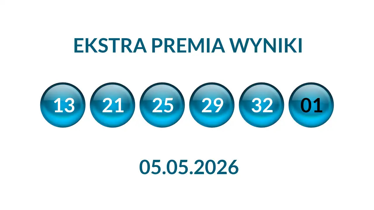 Kulki Ekstra Premii z wylosowanymi liczbami dnia 05.05.2026