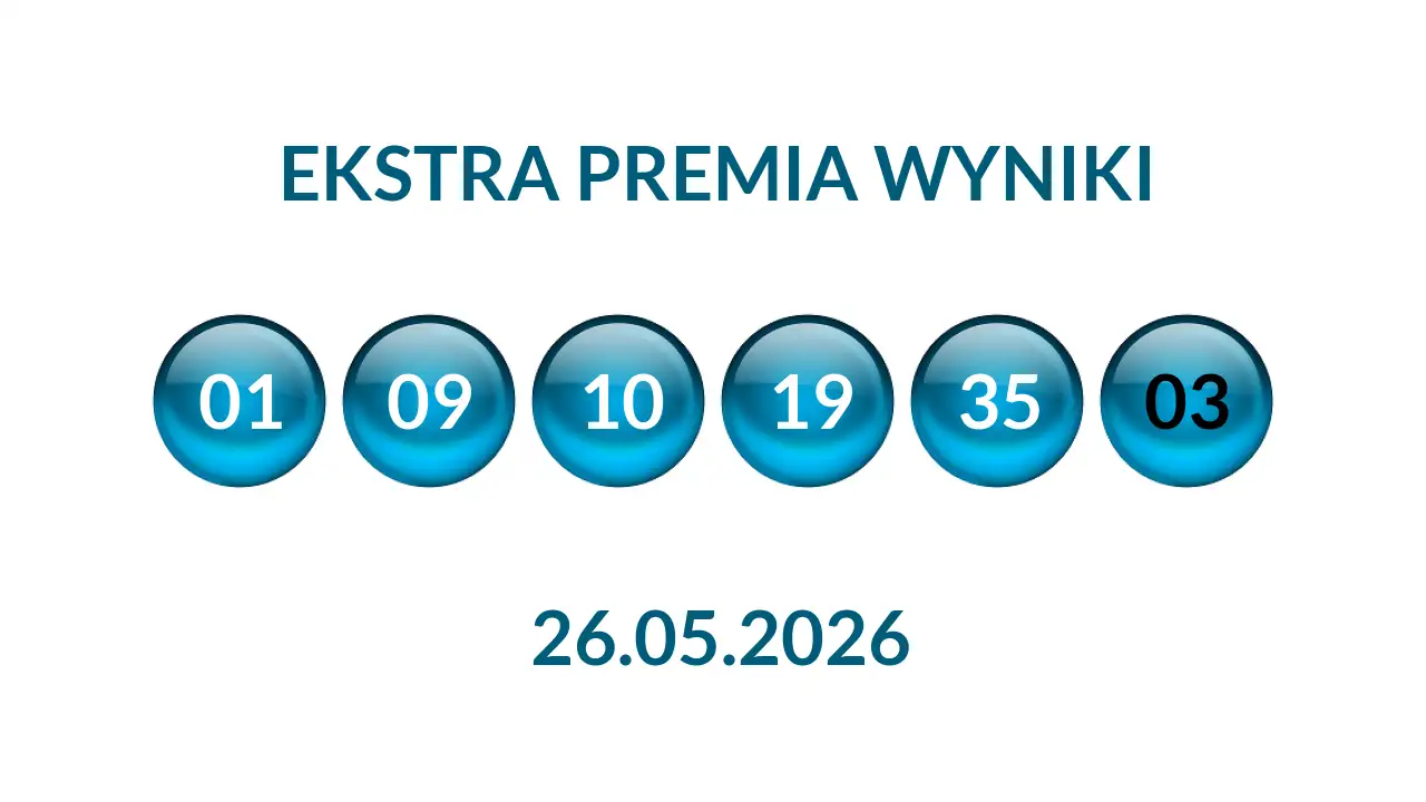 Kulki Ekstra Premii z wylosowanymi liczbami dnia 26.05.2026