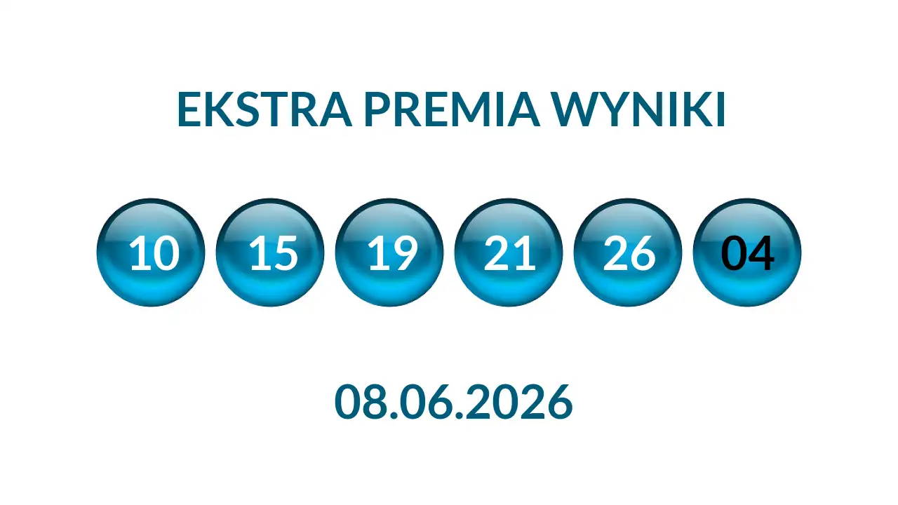 Kulki Ekstra Premii z wylosowanymi liczbami dnia 08.06.2026