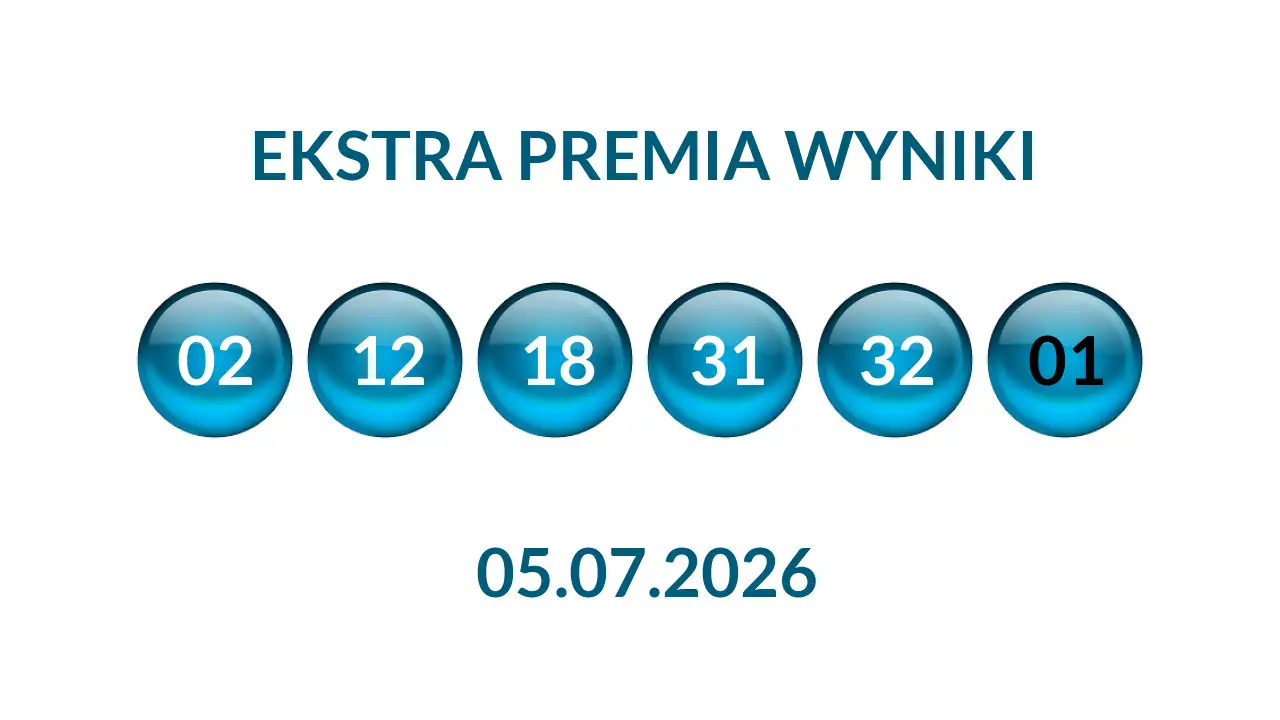 Kulki Ekstra Premii z wylosowanymi liczbami dnia 05.07.2026