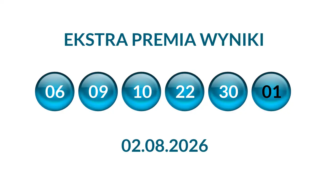 Kulki Ekstra Premii z wylosowanymi liczbami dnia 02.08.2026