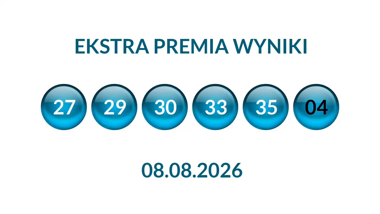 Kulki Ekstra Premii z wylosowanymi liczbami dnia 08.08.2026