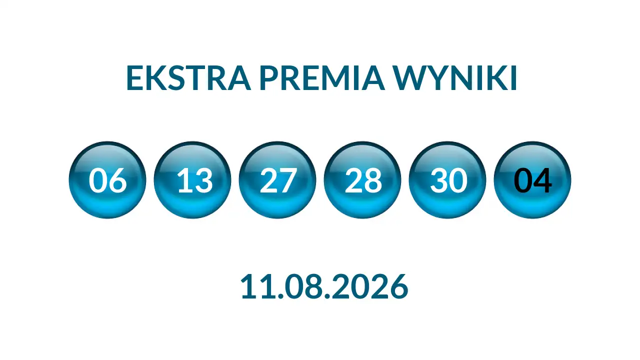 Kulki Ekstra Premii z wylosowanymi liczbami dnia 11.08.2026