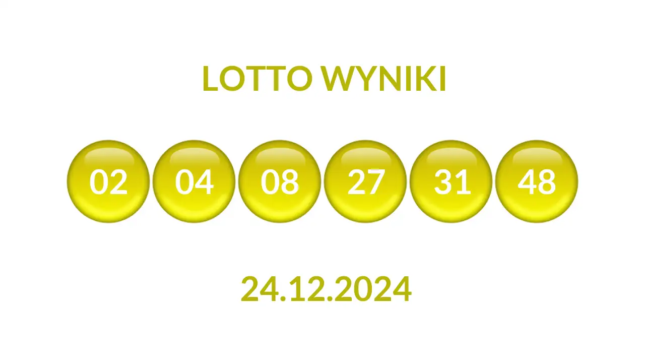 Kulki Lotto z wylosowanymi liczbami dnia 24.12.2024