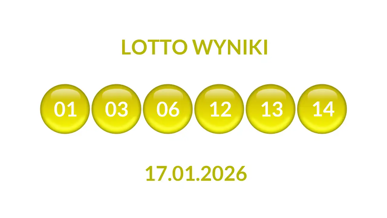 Kulki Lotto z wylosowanymi liczbami dnia 17.01.2026