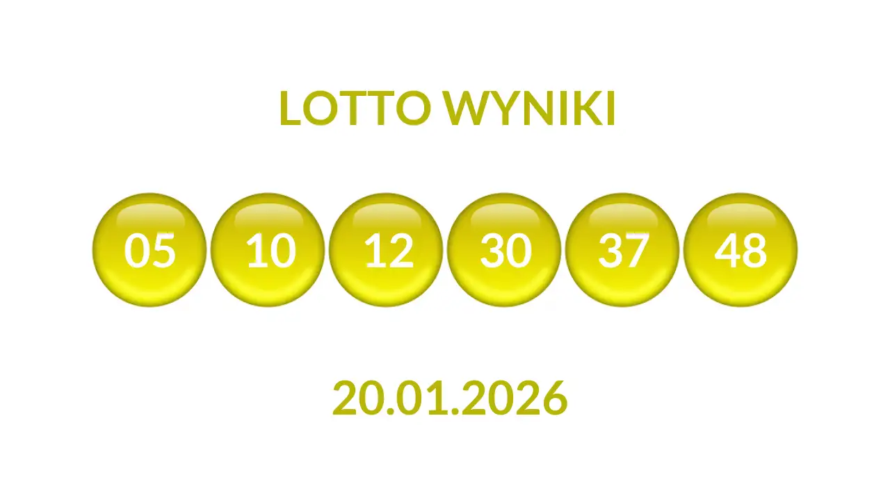 Kulki Lotto z wylosowanymi liczbami dnia 20.01.2026