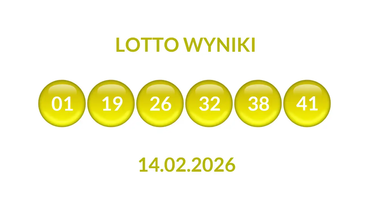 Kulki Lotto z wylosowanymi liczbami dnia 14.02.2026