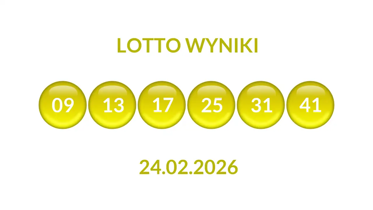 Kulki Lotto z wylosowanymi liczbami dnia 24.02.2026