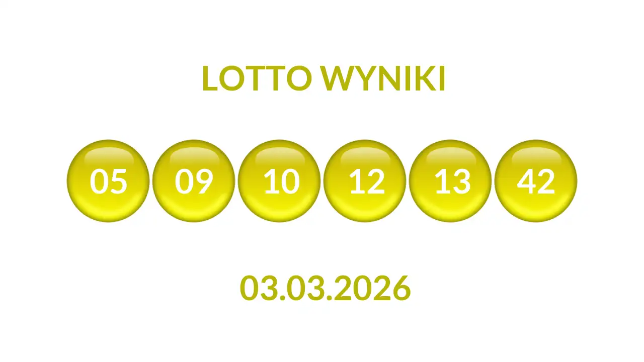 Kulki Lotto z wylosowanymi liczbami dnia 03.03.2026