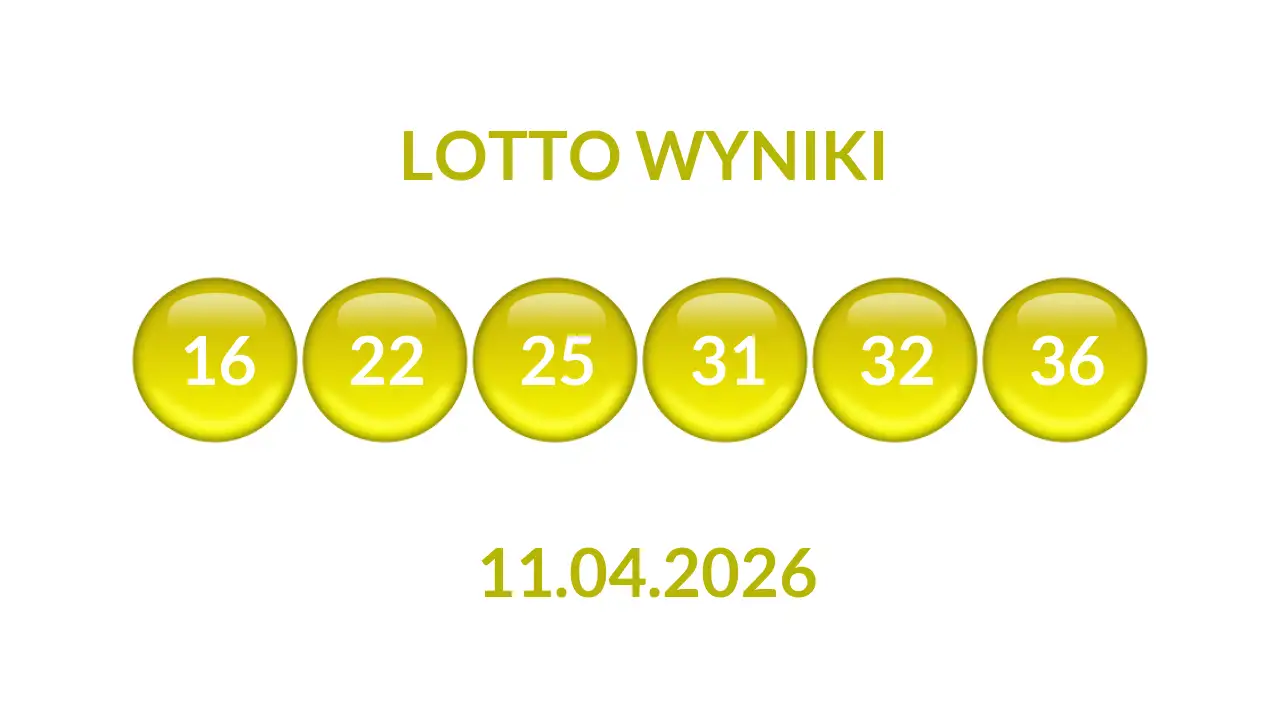 Kulki Lotto z wylosowanymi liczbami dnia 11.04.2026